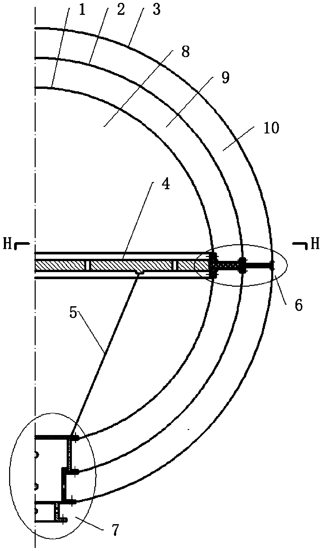 Spaceflight vehicle structure with ultra-light weight, large expansion-contraction ratio and ultra-low temperature working environment