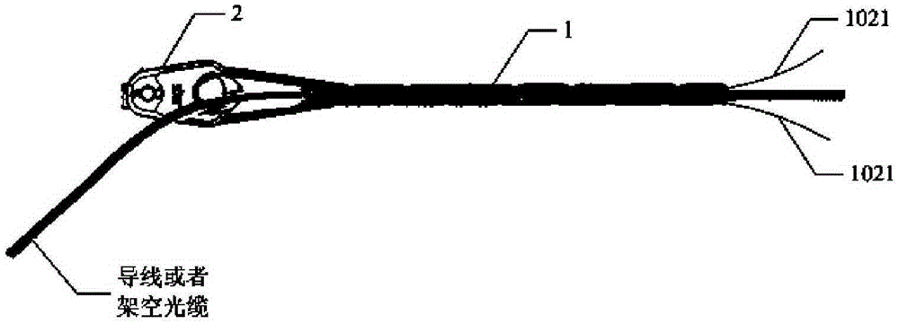 A pre-twisted tension clamp with monitoring function