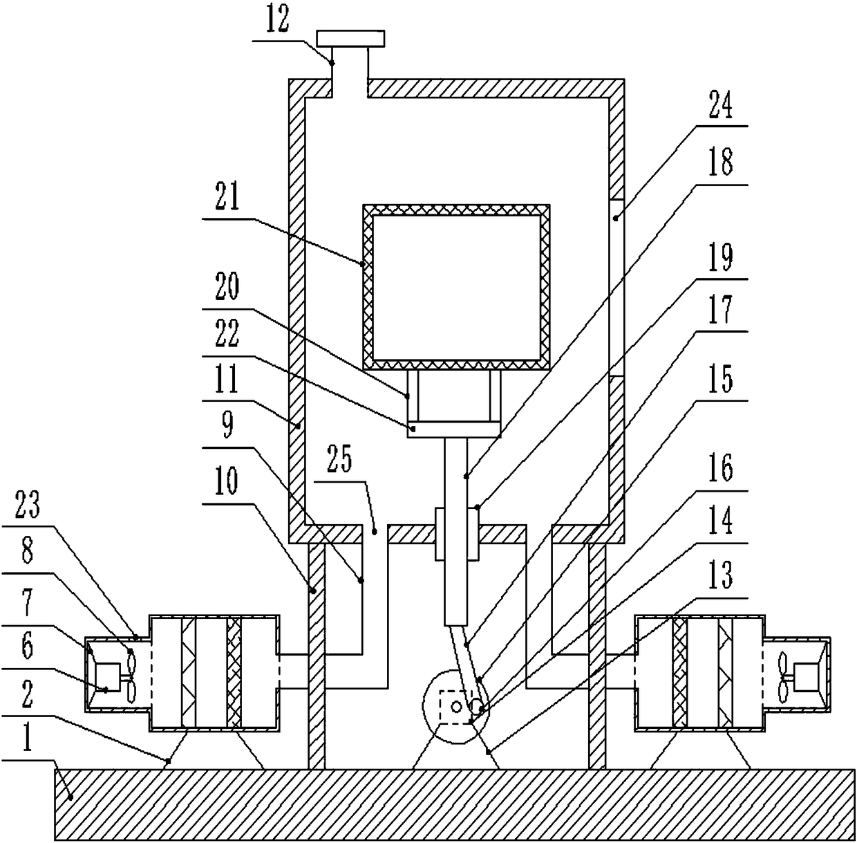 Jolting-type cigarette and tobacco baking device