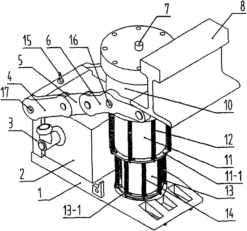 Automatic resetting multi-level-cylinder type track raising or shifting device