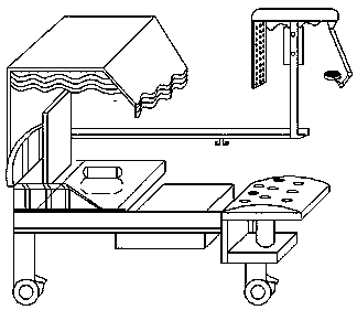 A medical bed frame with self-provided slideable urinal