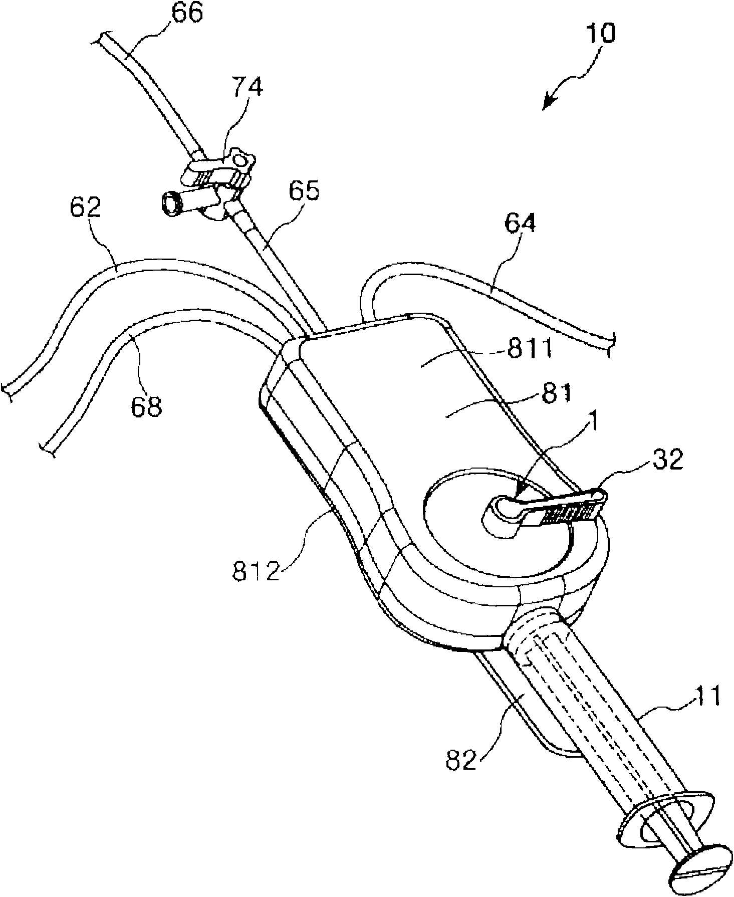 Multiway cock and liquid dispensing circuit