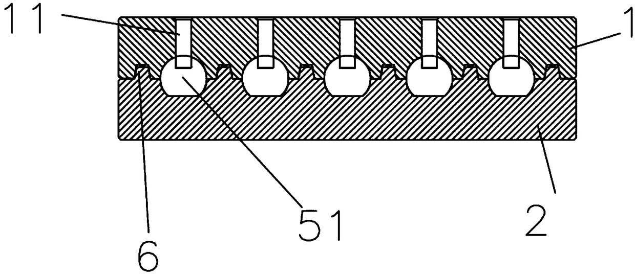 A potting jig for an electric toothbrush and a potting method for an electric toothbrush