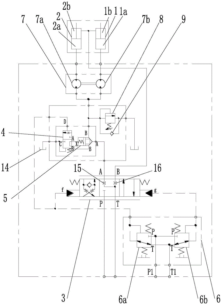 Double-derricking cylinder hydraulic control system