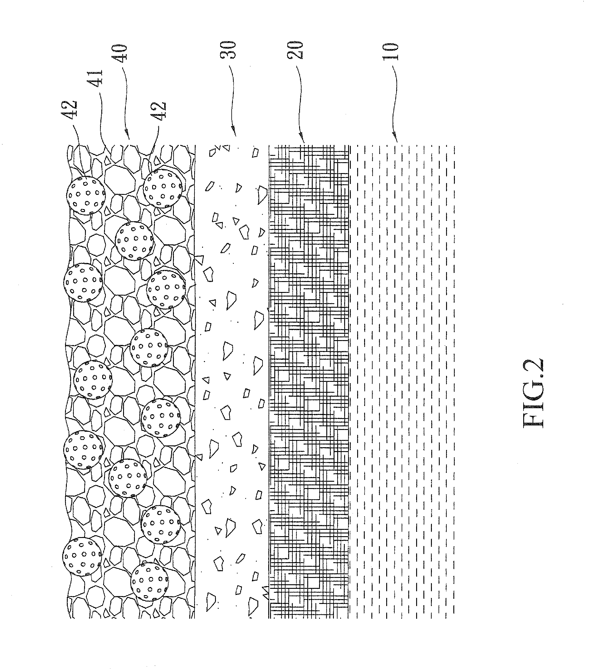 Water-permeable and water-absorbable ecological paving