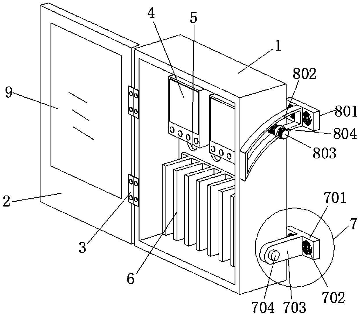 Observation-facilitating novel power distribution cabinet