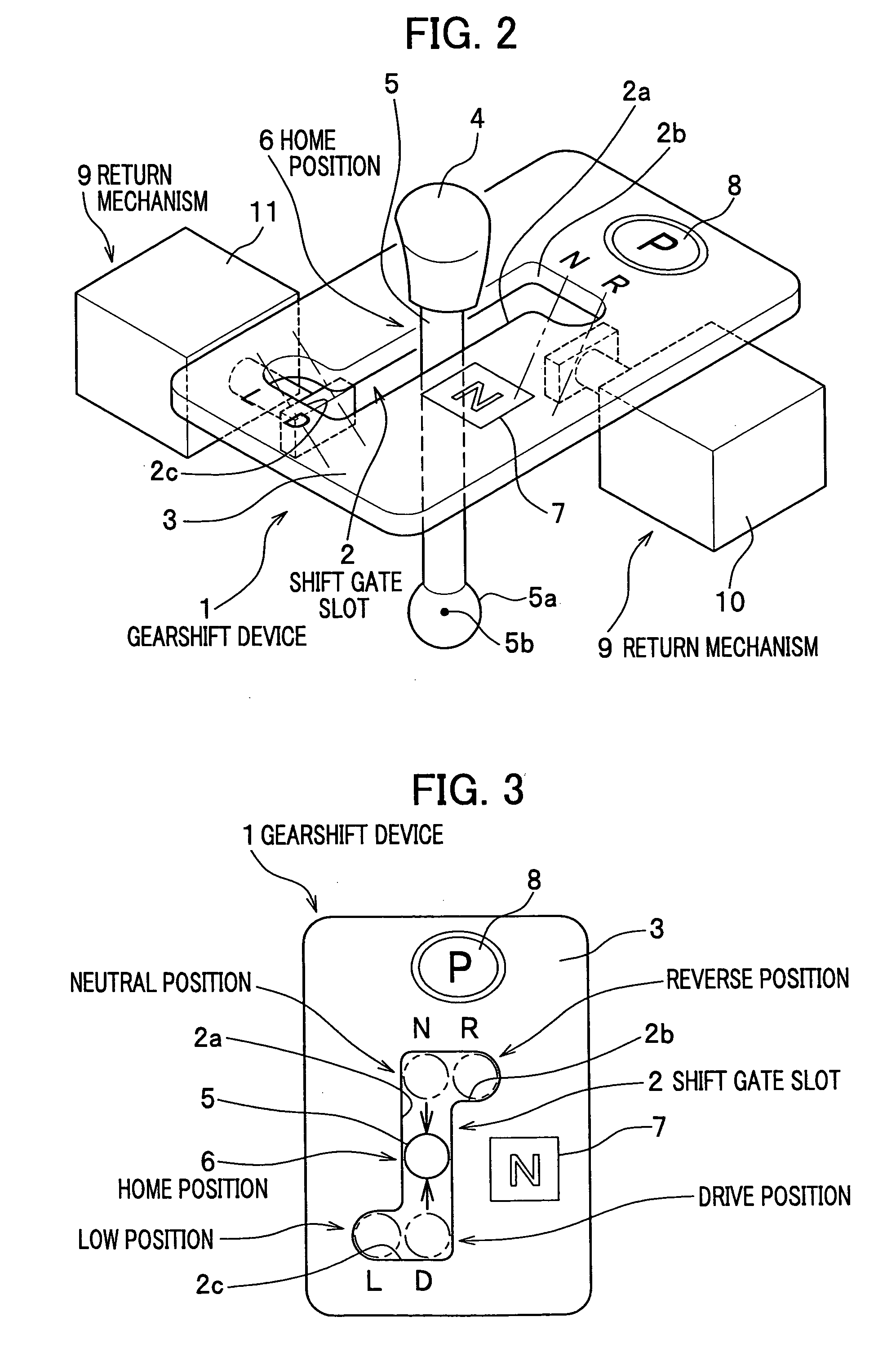 Gearshift device and method of controlling same