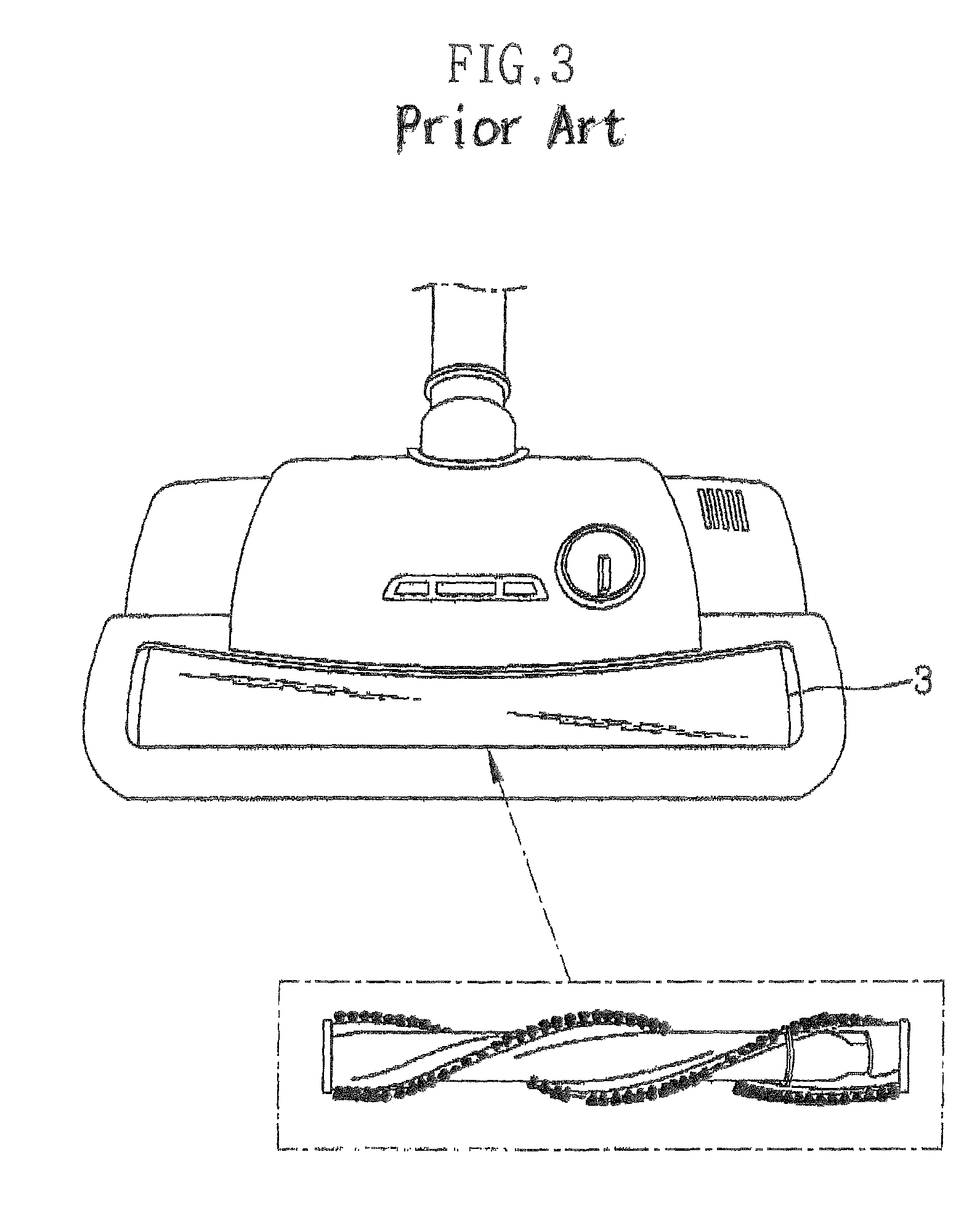 Vacuum cleaner having agitator performing linear translation