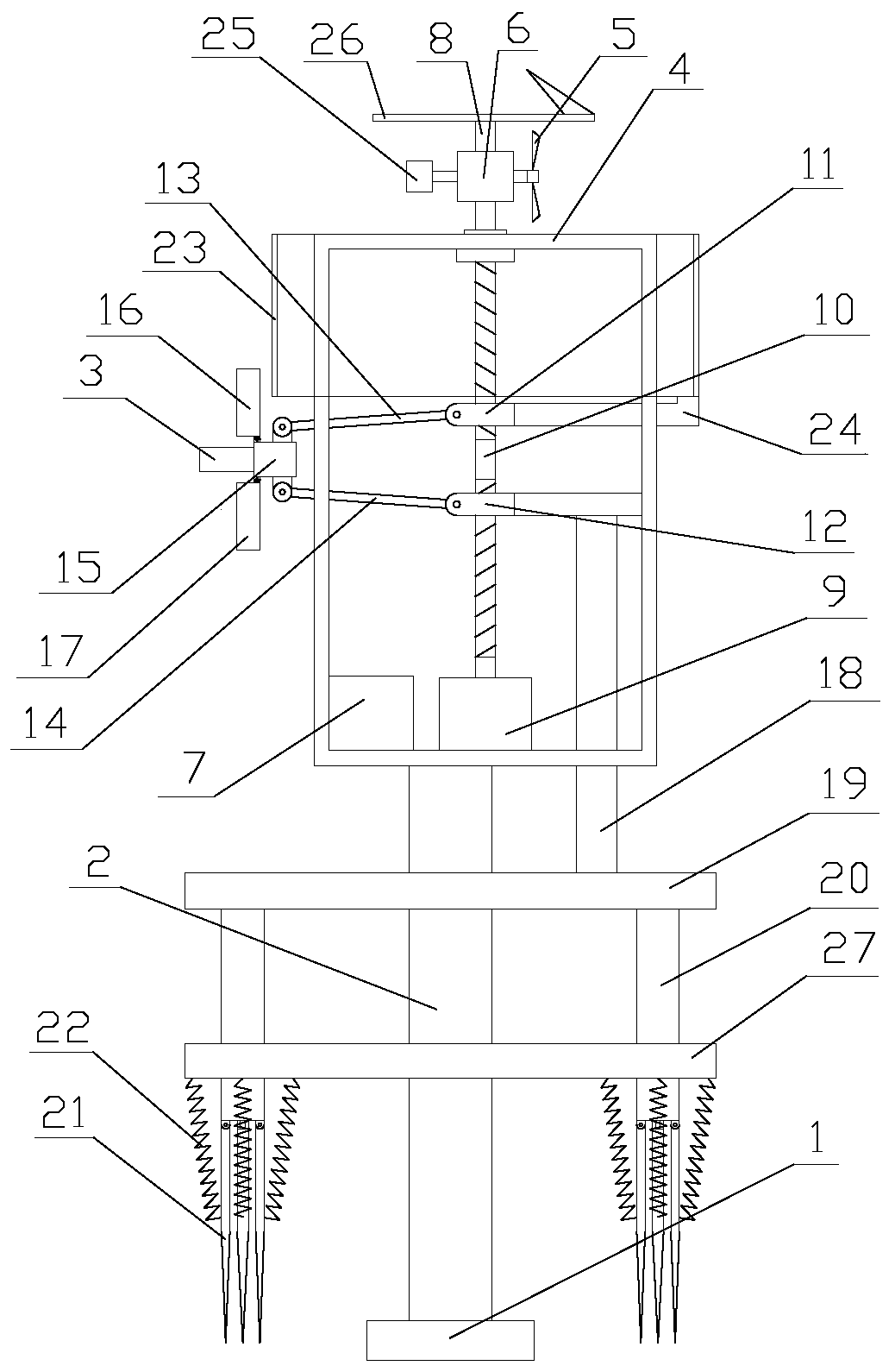 Protection forest monitoring device with protection function