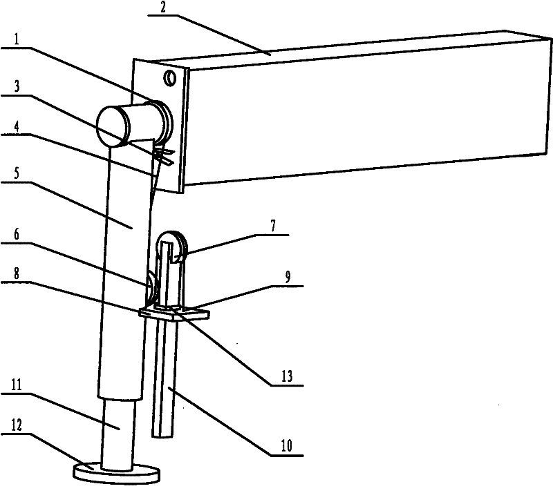 Push rod type automatic turning device for legs