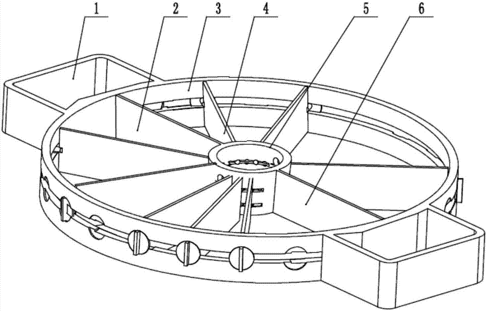 A watermelon cutting device