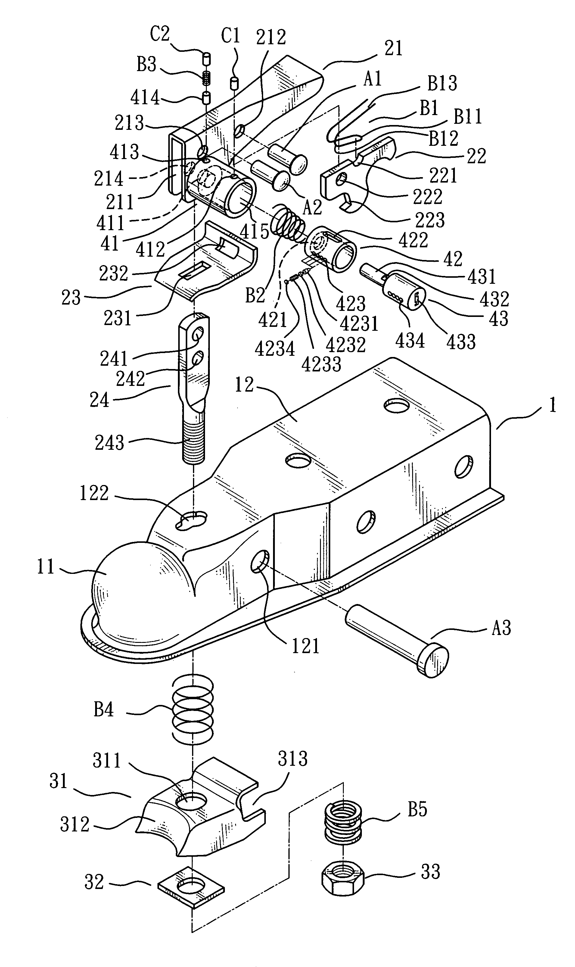 Trailer theft-thwarting coupling dock