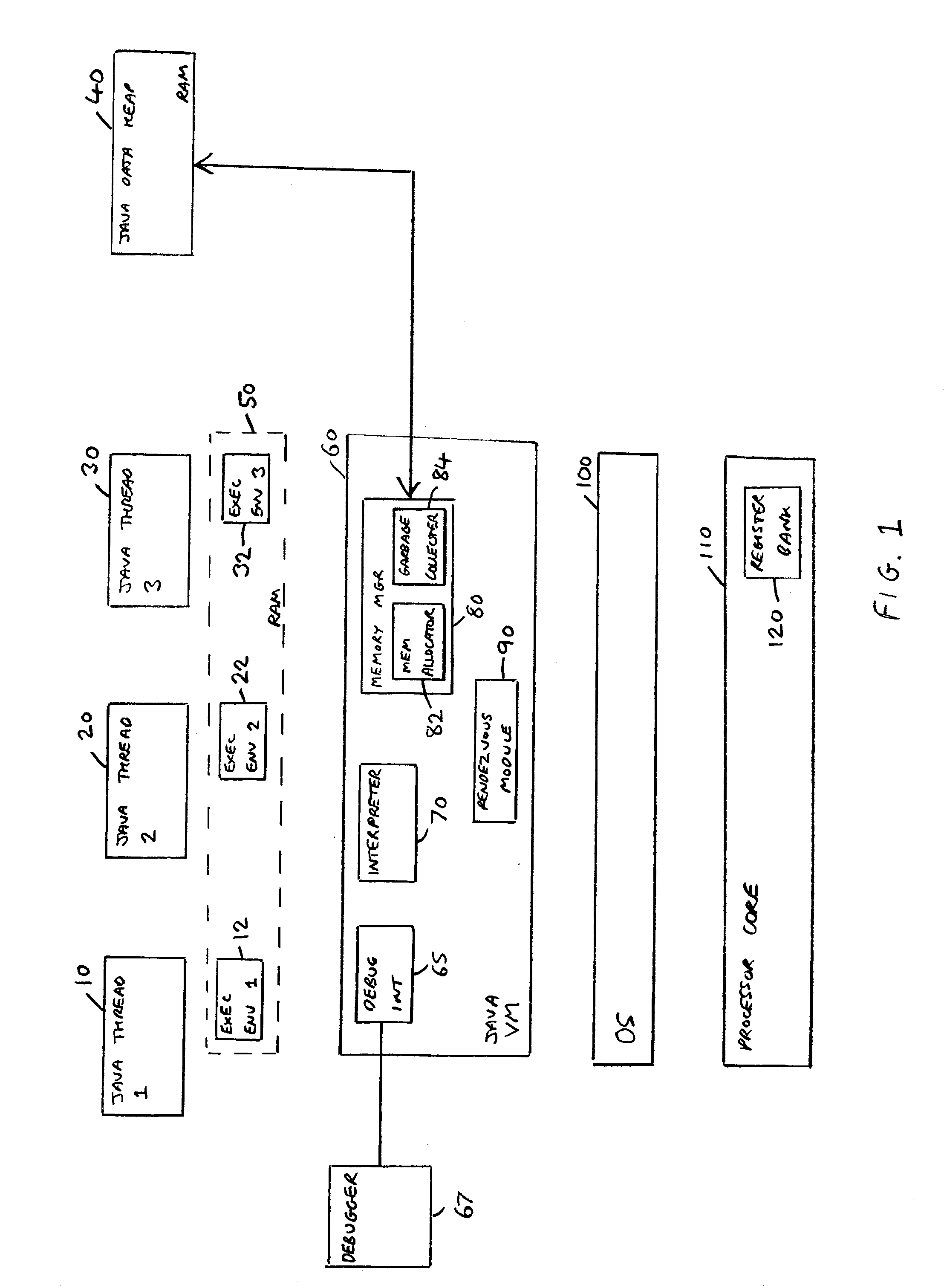 Technique for reaching consistent state in a multi-threaded data processing system