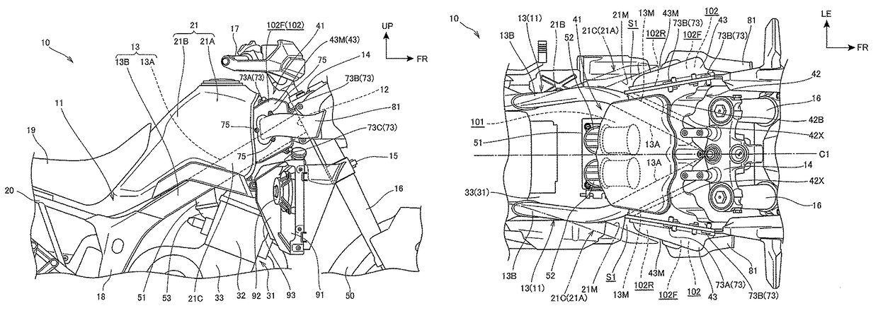 Air intake structure of straddle type vehicle