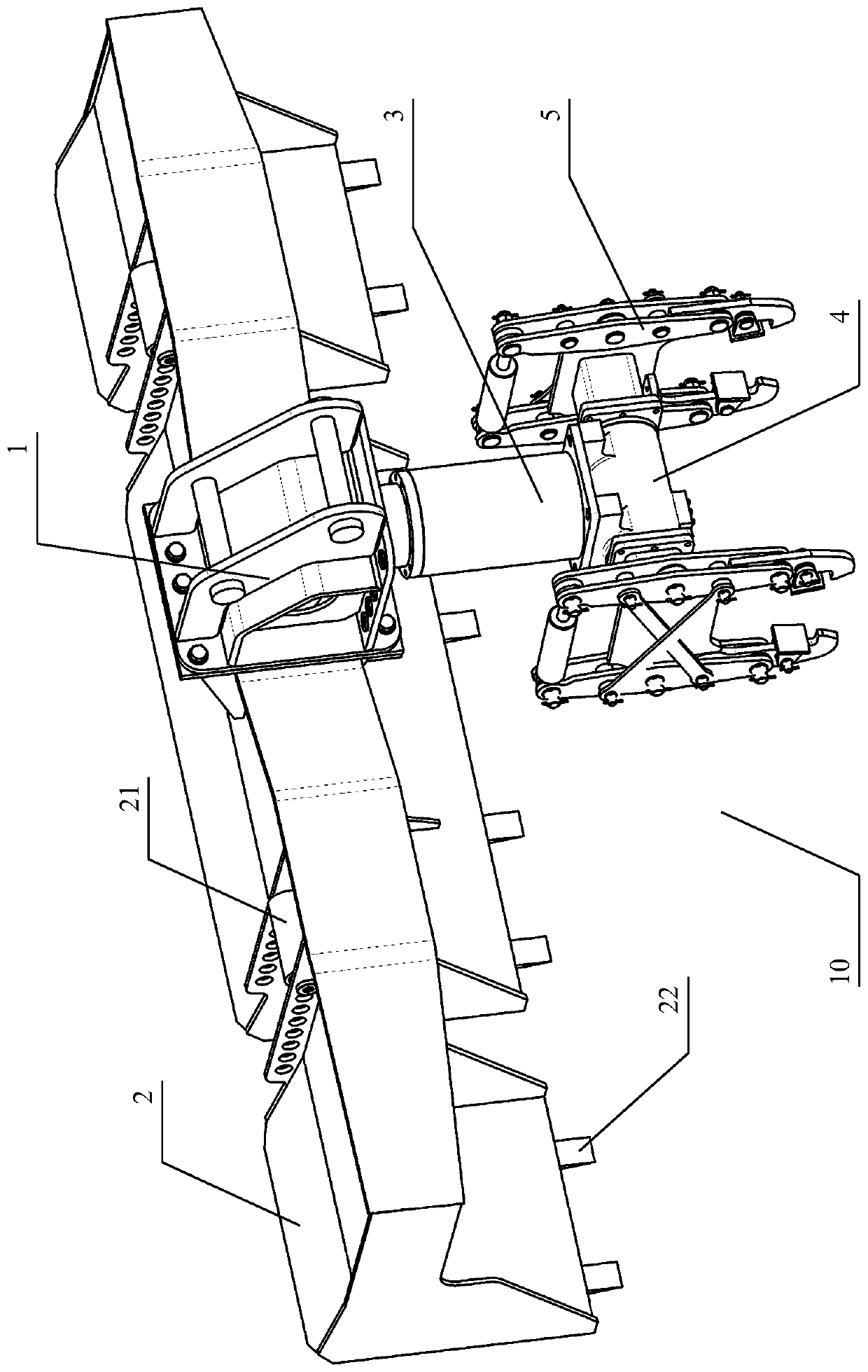 A railway pillow changing device and its working method