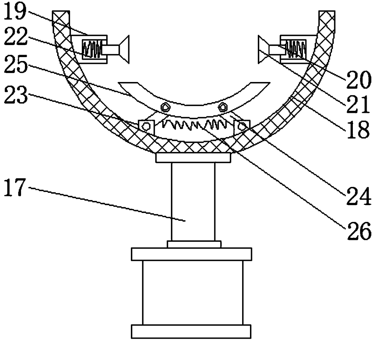 Adjustable spraying device for garden greening