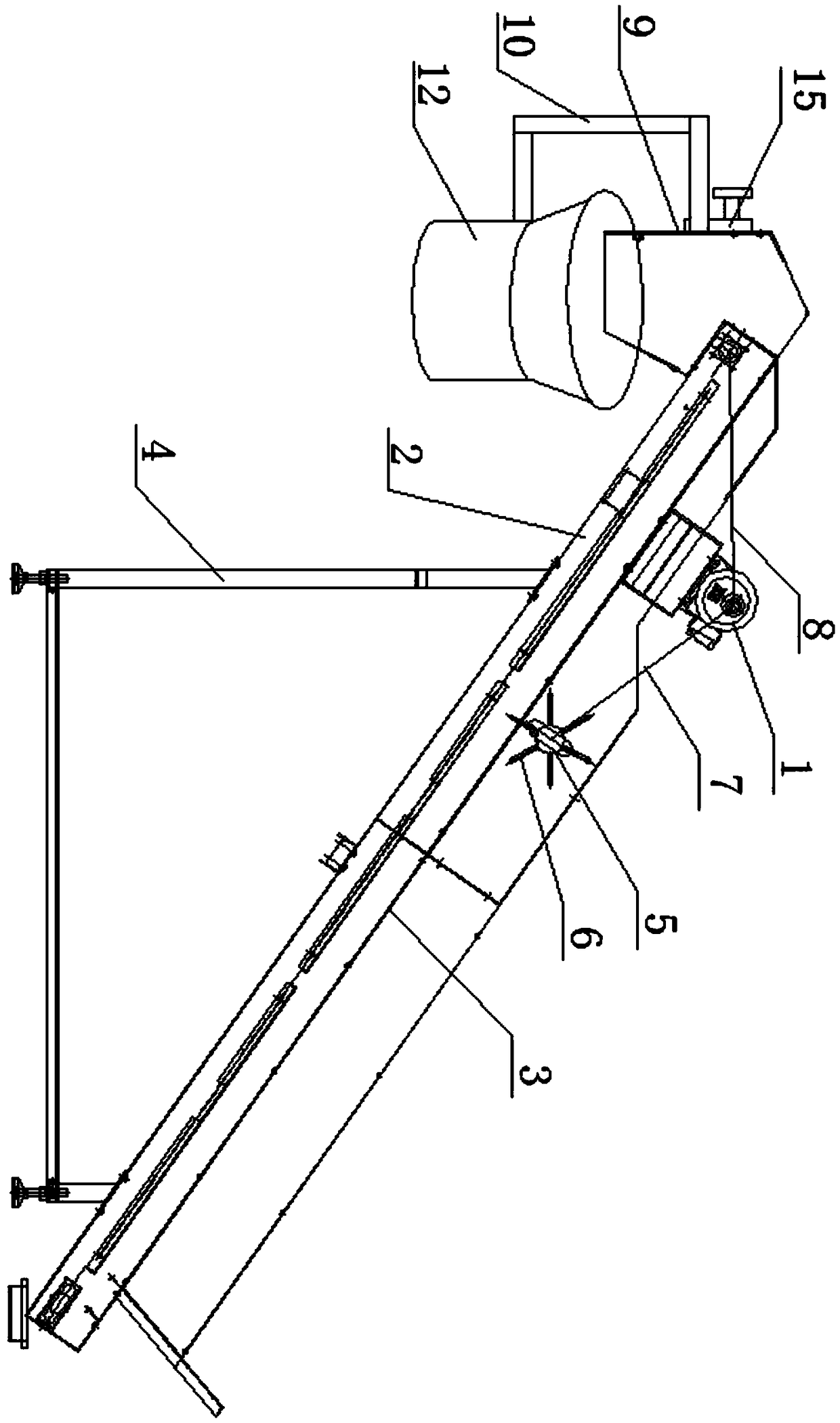 Tea feeding and conveying device