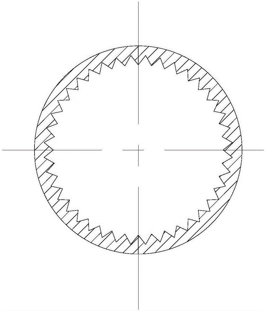 Inner-thread evaporation heat exchange pipe with two sections of different spiral tooth-shaped structures