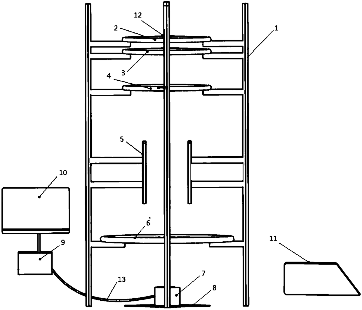 Measuring system for measuring sand charge quantity