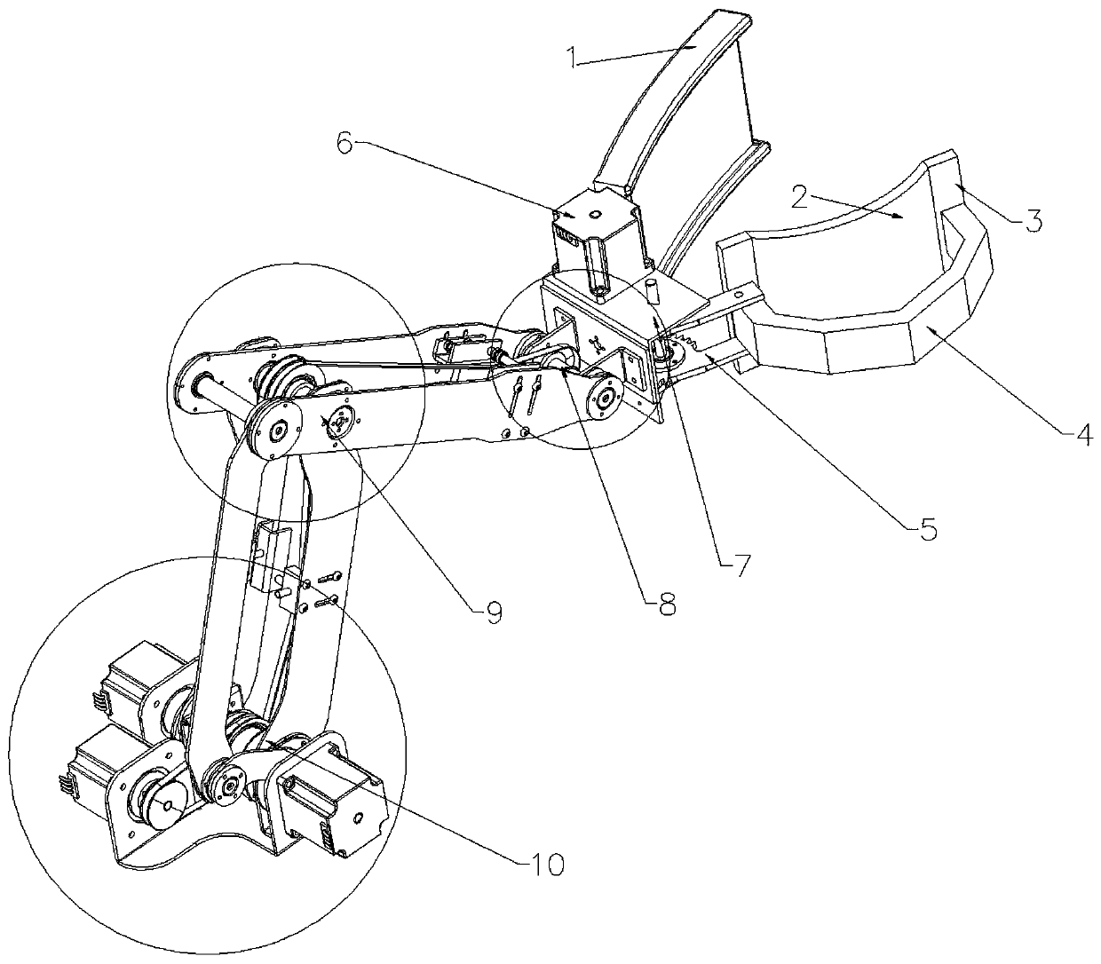 Flexible magnetic net type mechanical grabbing device