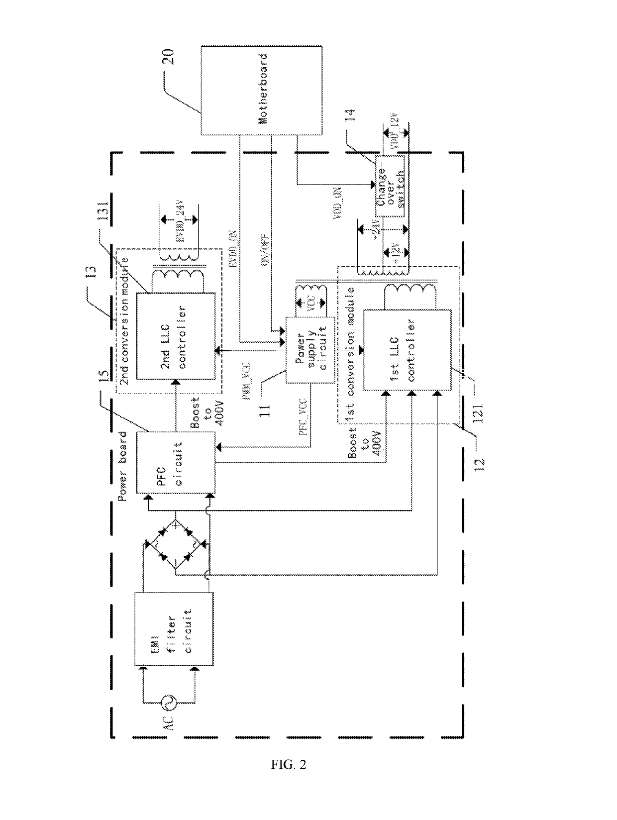 OLED drive power device and OLED television