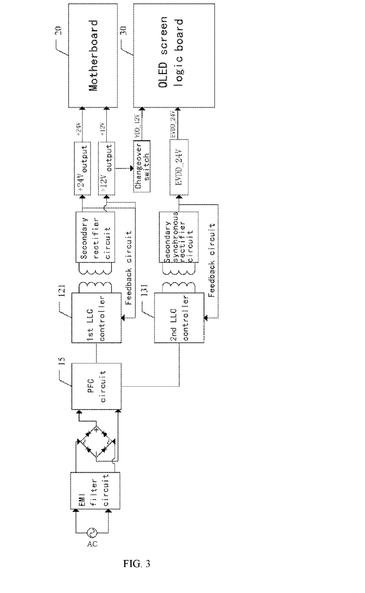 OLED drive power device and OLED television