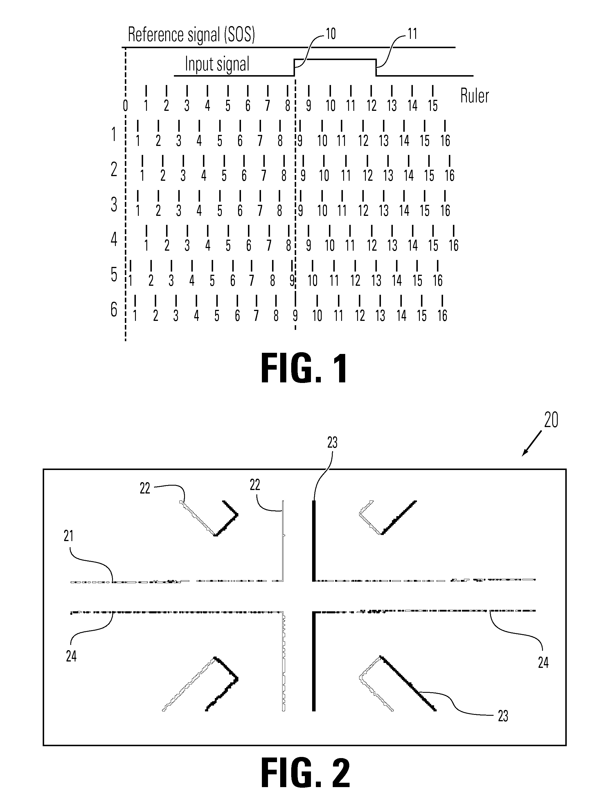 Method for measuring the position of a mark in a deflector system