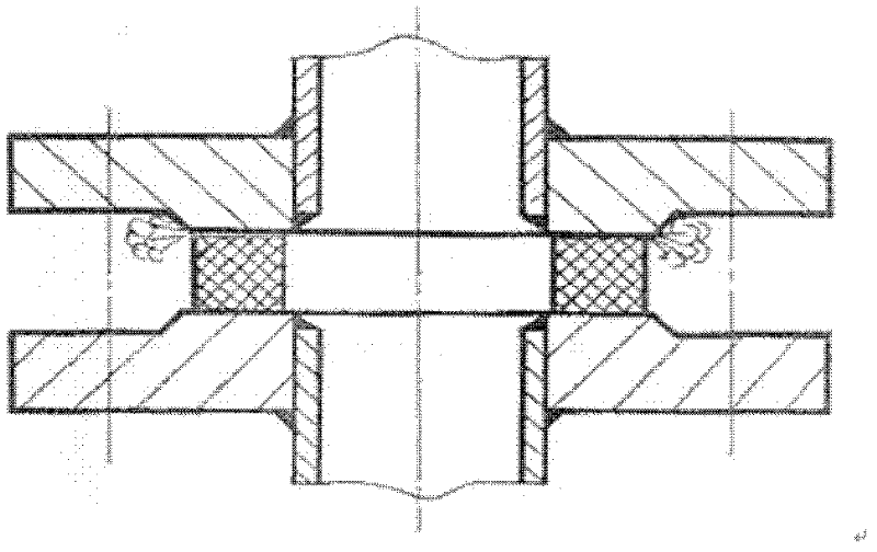 Flange clamp used for bolt corrosion and line sealing