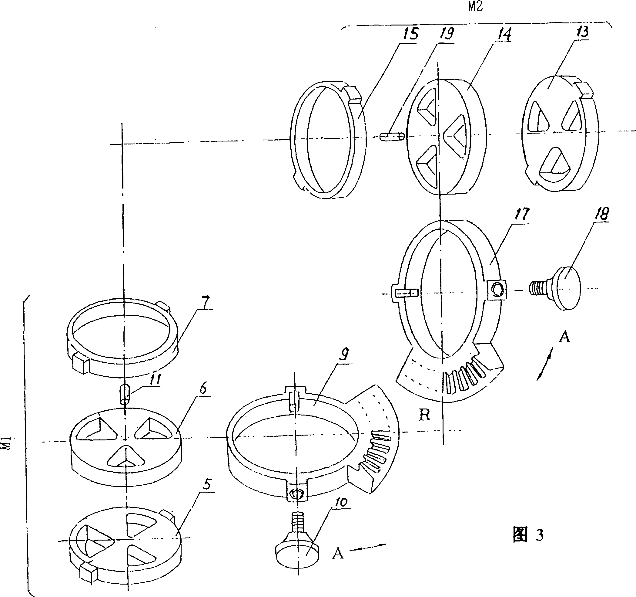 Sealed three-way ceramic valve