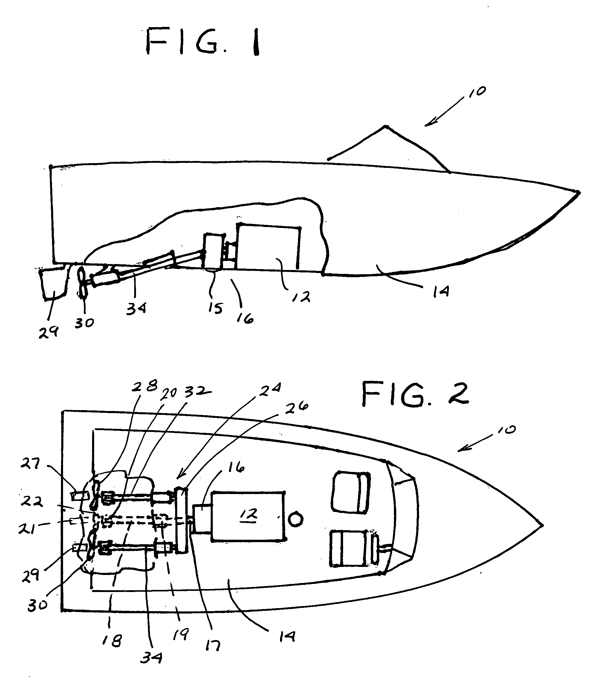 Dual propeller drive for ski boat