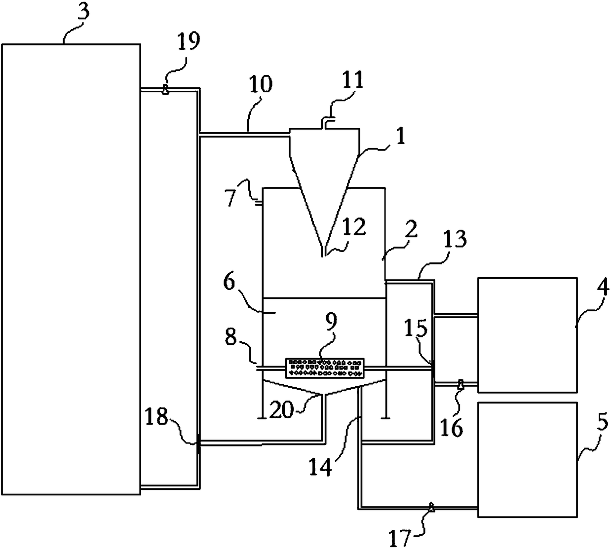 An ion exchange resin fixed bed countercurrent regeneration device and its application method