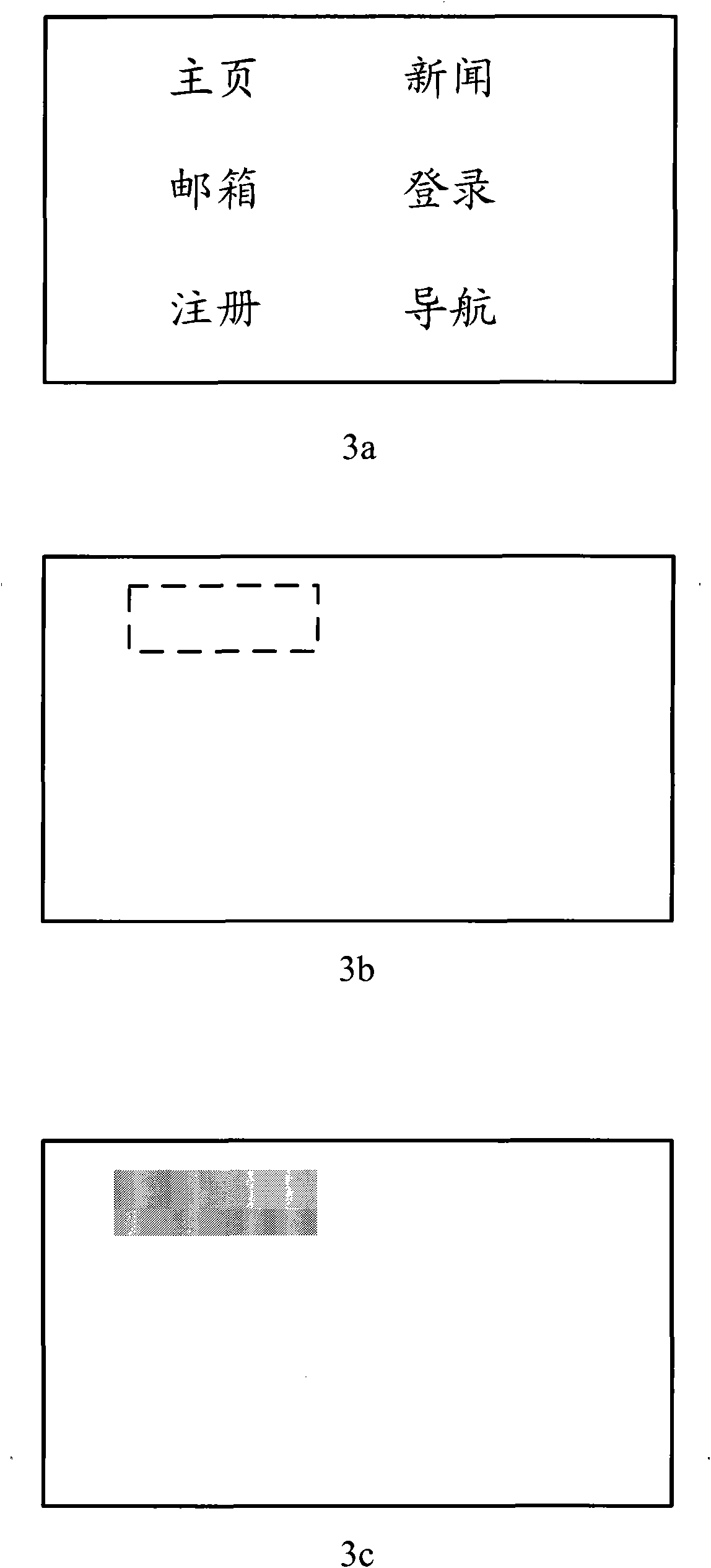 Focus element display method, device and digital television receiving terminal