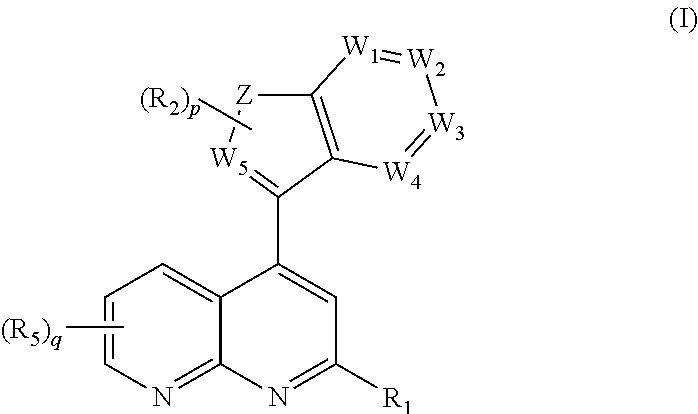 2,4-diaryl-substituted [1,8] naphthyridines as kinase inhibitors for use against cancer