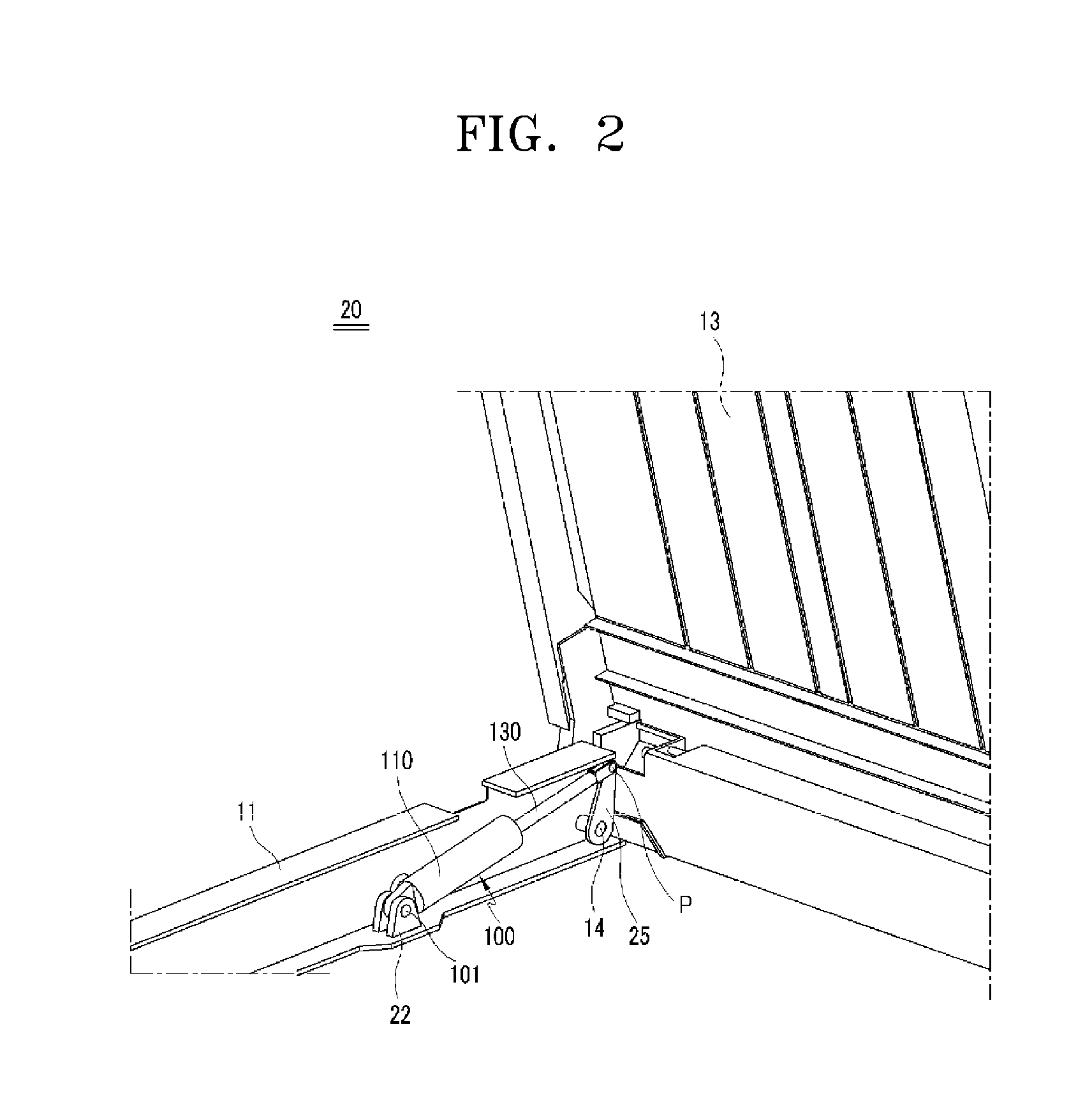 Integral buffering apparatus for automatically controlling flow rate of fluid and flat rack container including the integral buffering apparatus