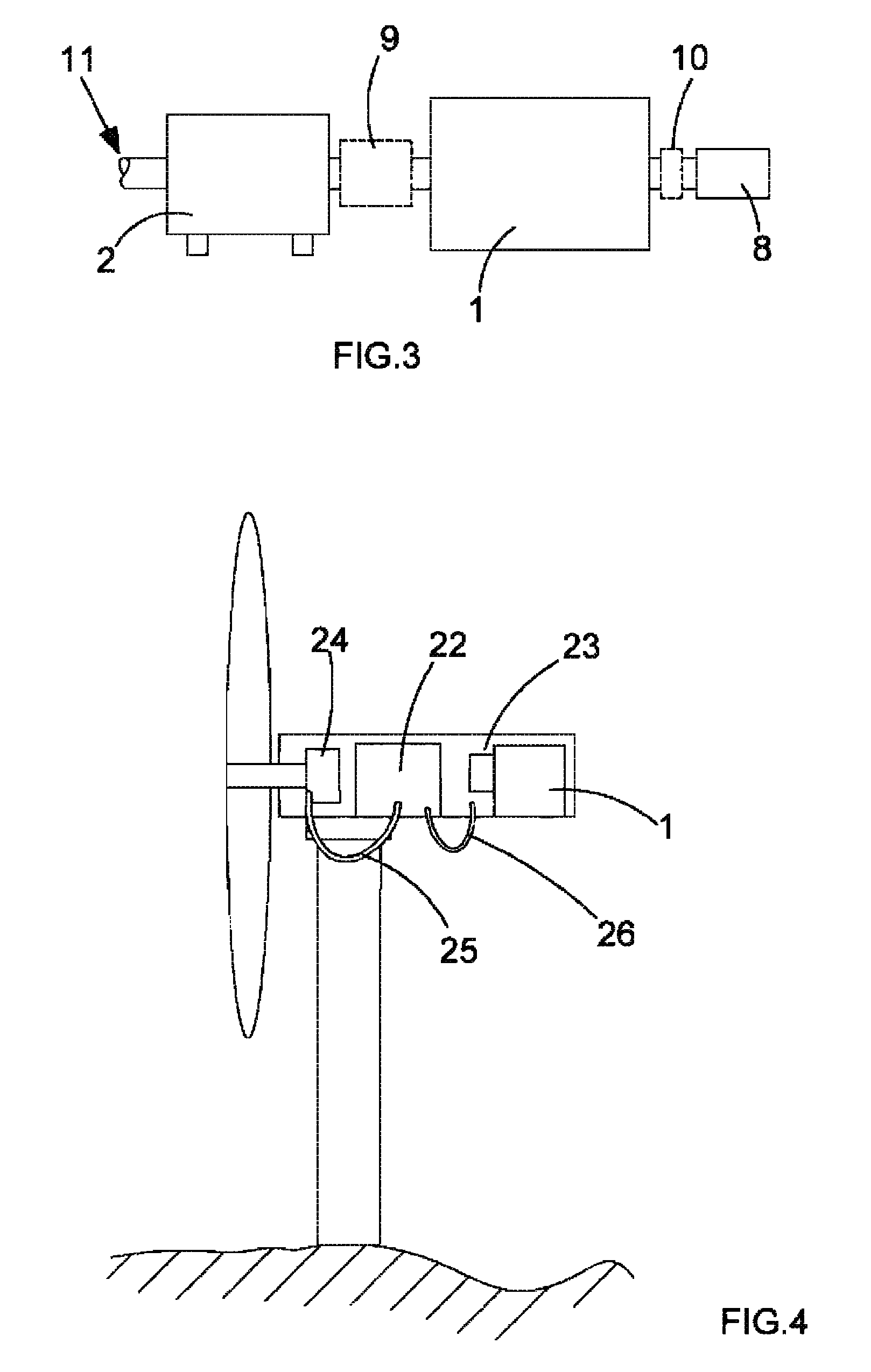 Power generation system, wind turbine, and a method of controlling the wind turbine for supplying power to an electrical grid