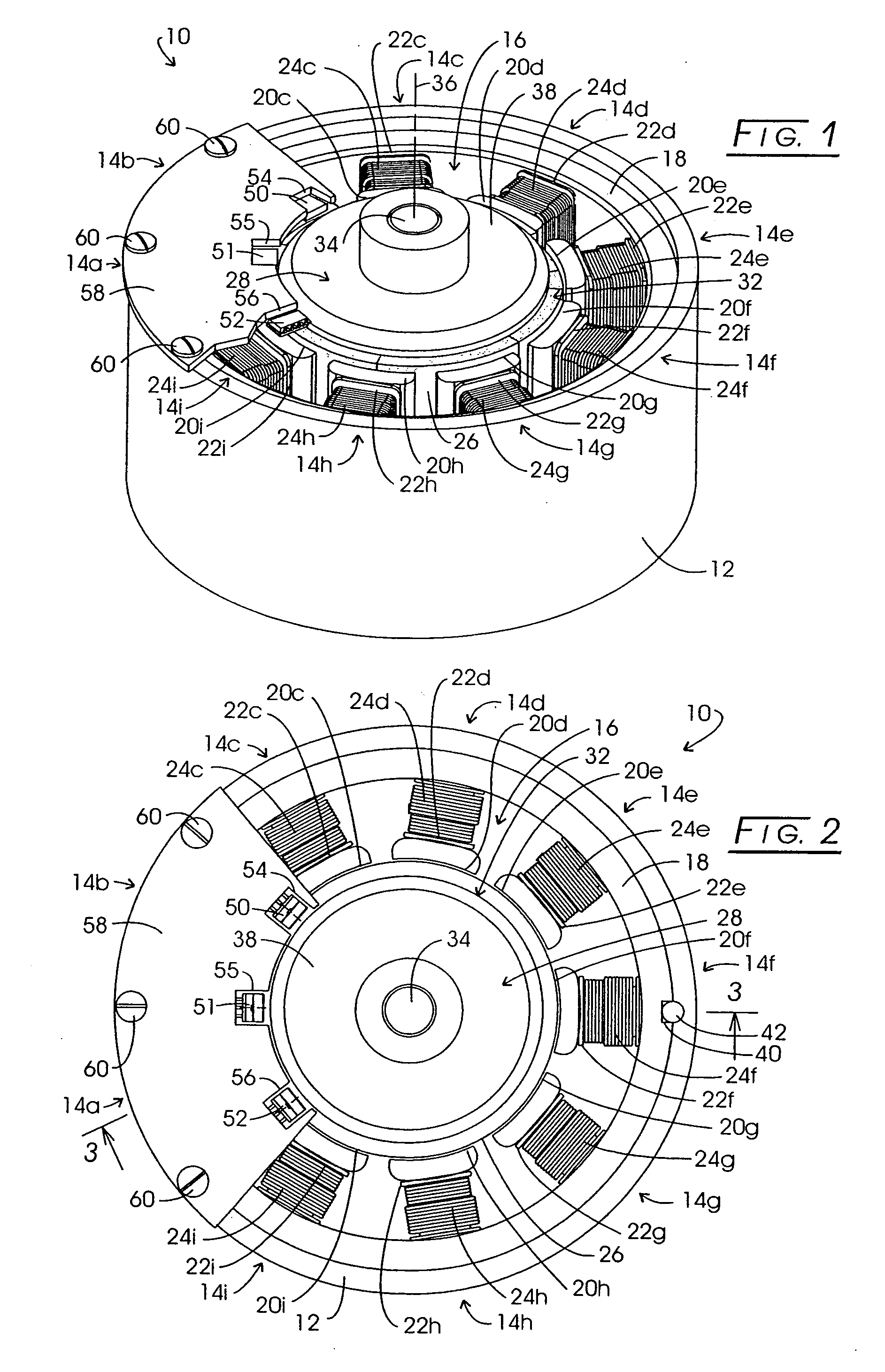 Apparatus and method for dissipating a portion of the commutation derived collapsing field energy in a multi-phase unipolar electric motor