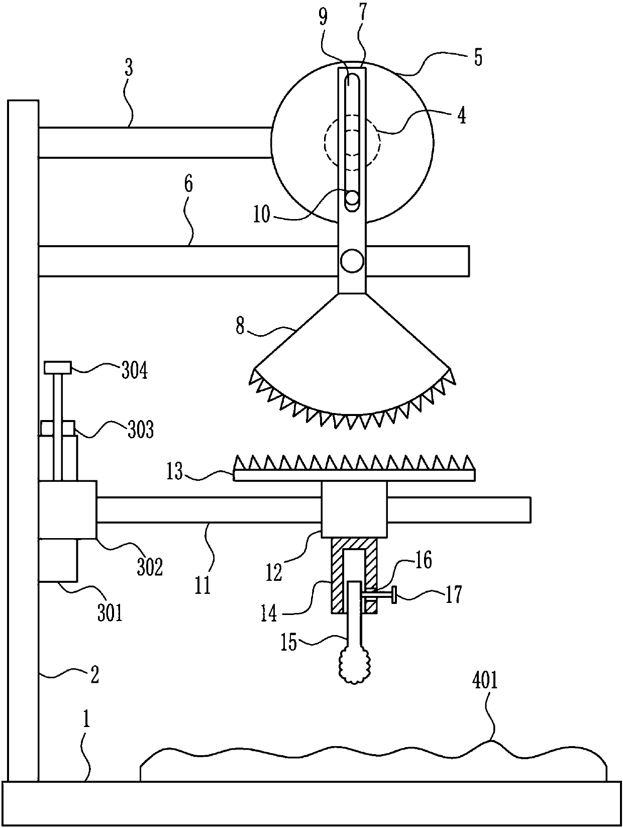 Arm ointment-smearing equipment for arm disabled people for dermatology department