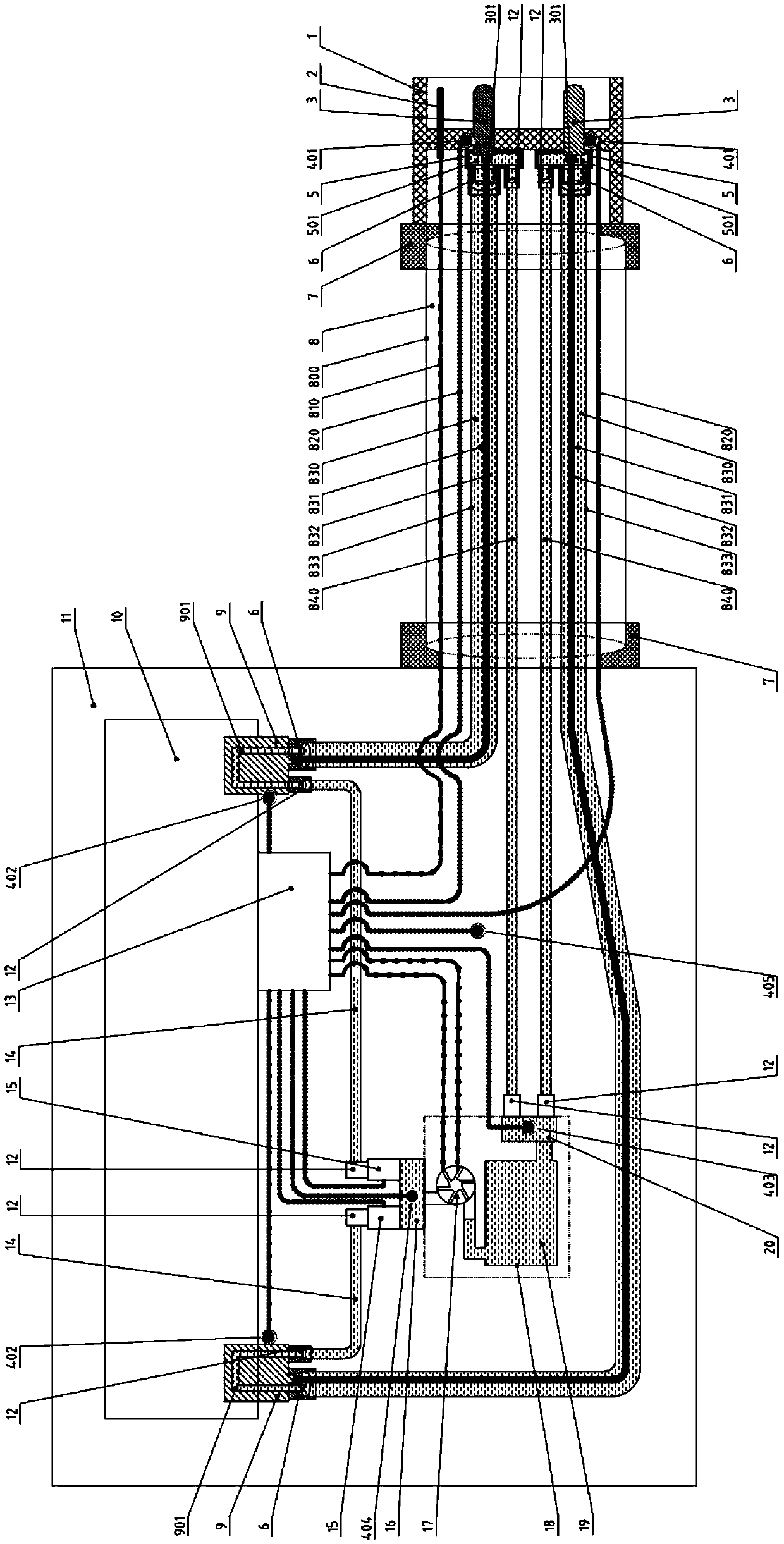 Liquid-cooling high-current charging system of electric automobile and control method thereof