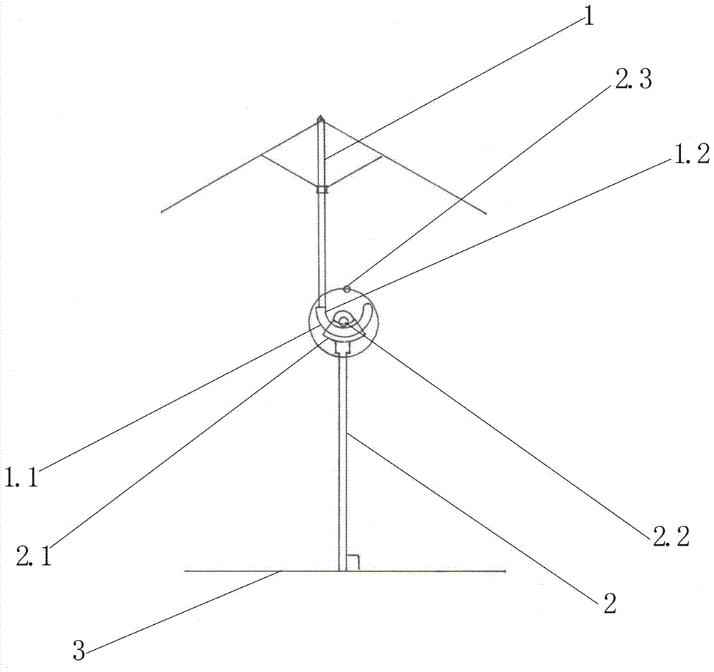 Sunshade umbrella capable of turning head to face sun