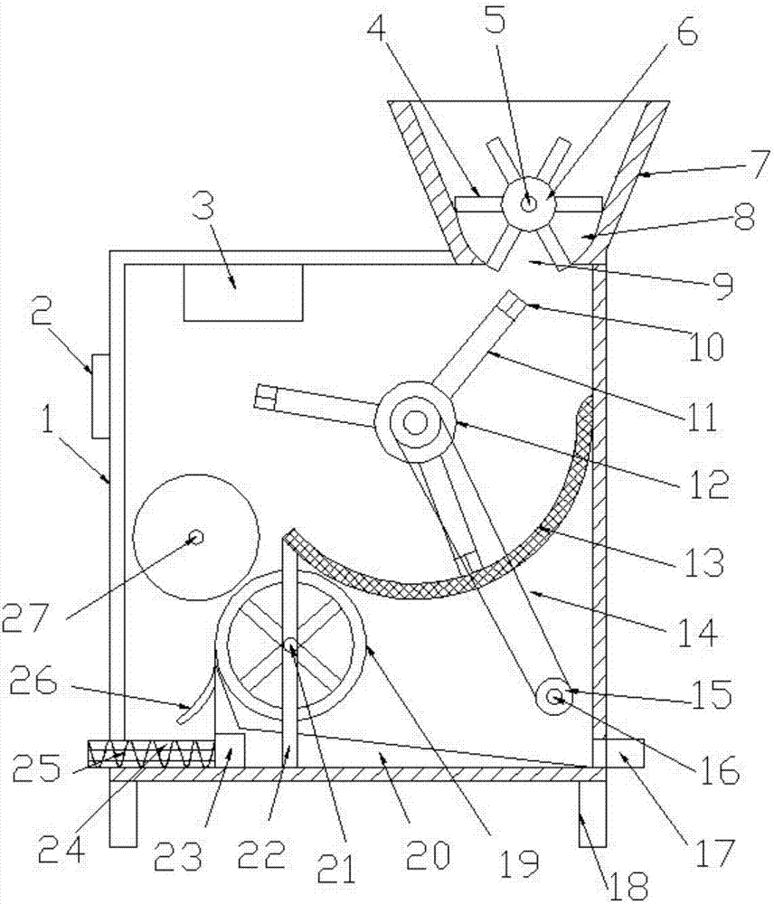 Quick efficient sludge dewatering device