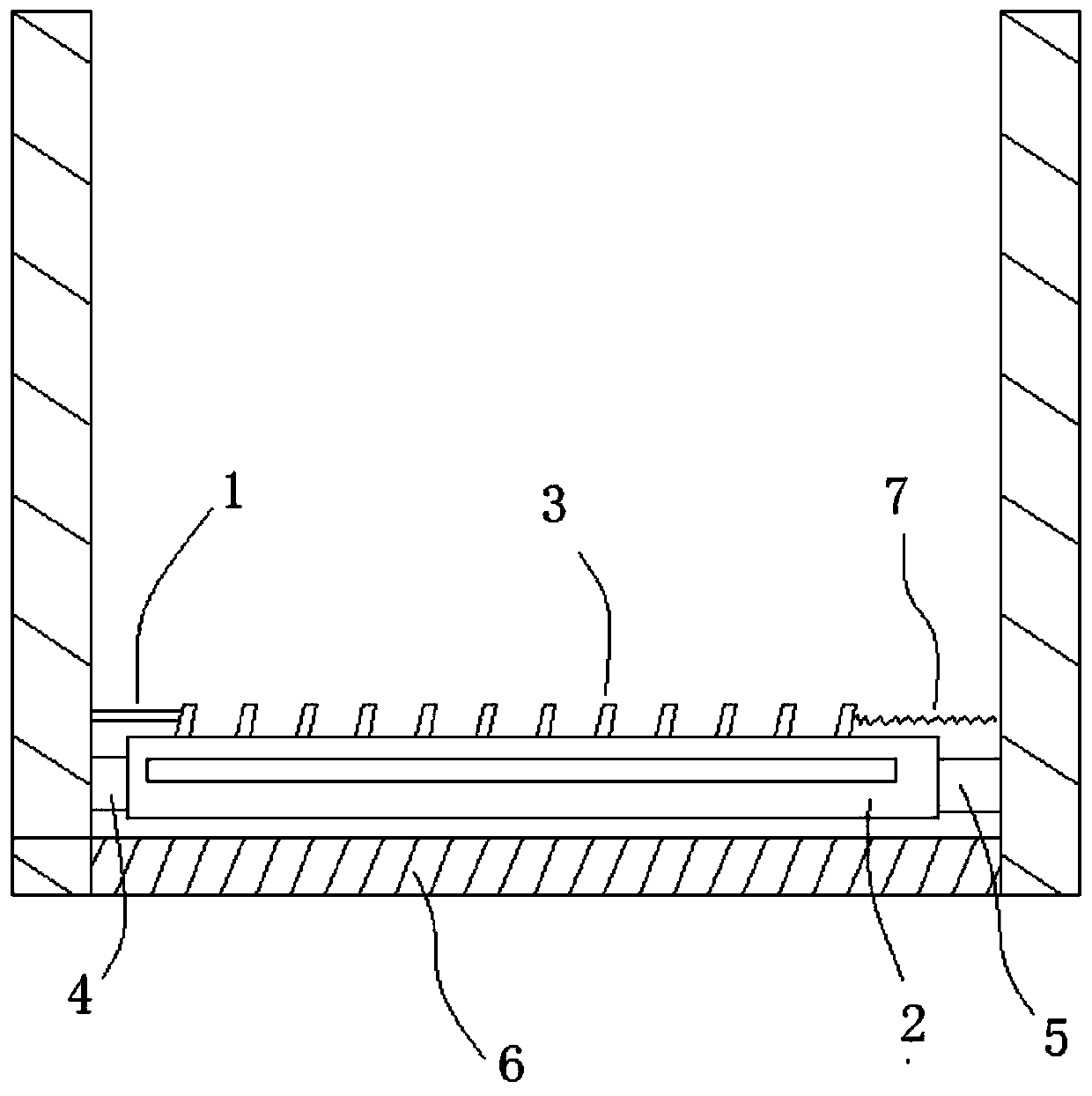 A biomass boiler slag breaking device