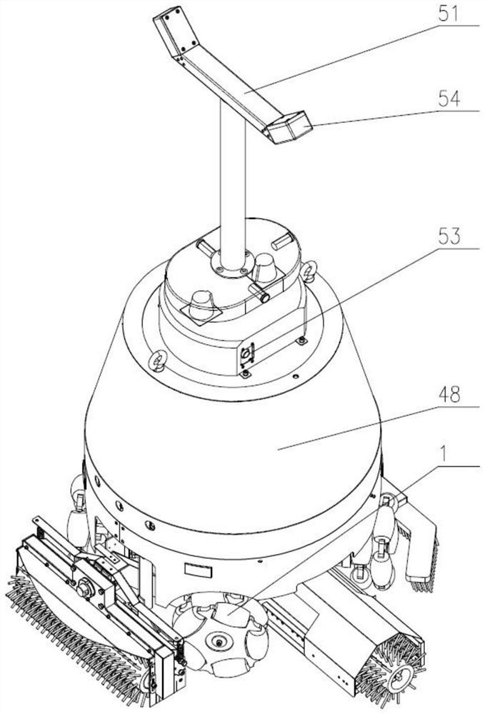 A pig house cleaning robot