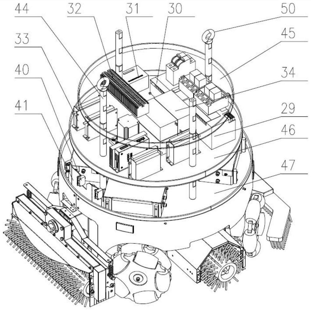 A pig house cleaning robot