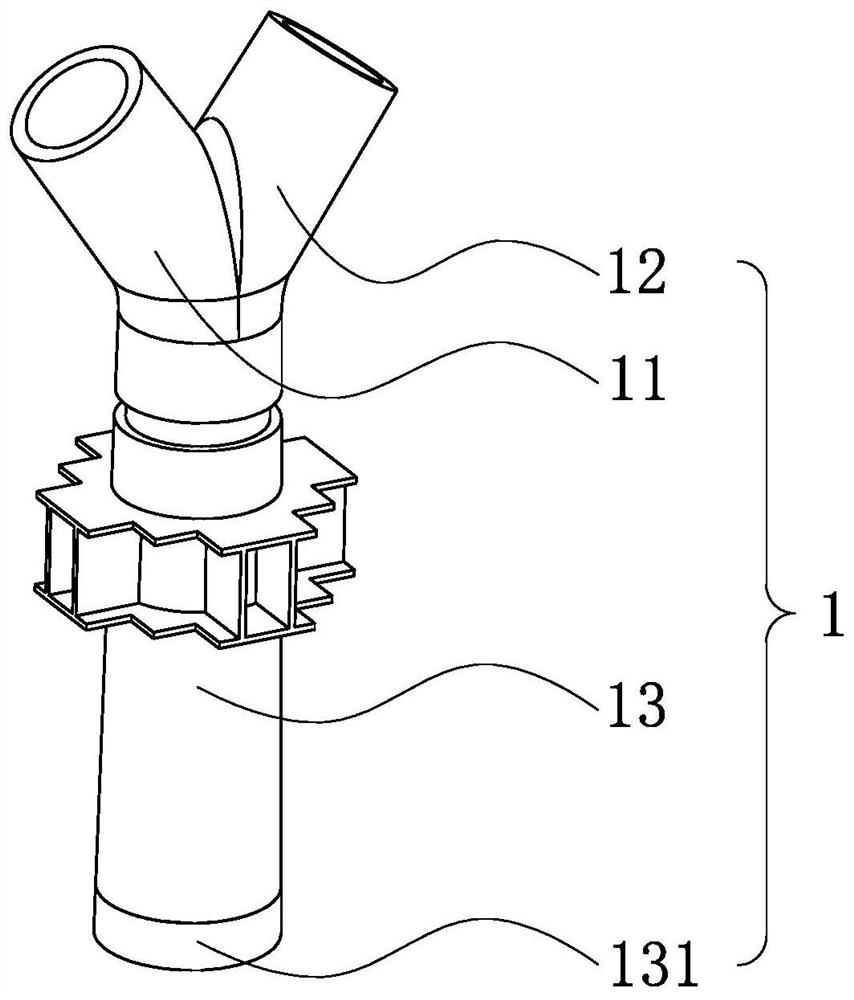 Y-shaped cast steel column and hoisting method thereof