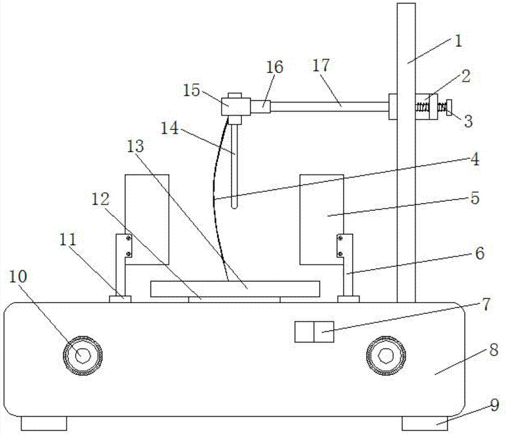 Magnetic stirring device for chemical experiment