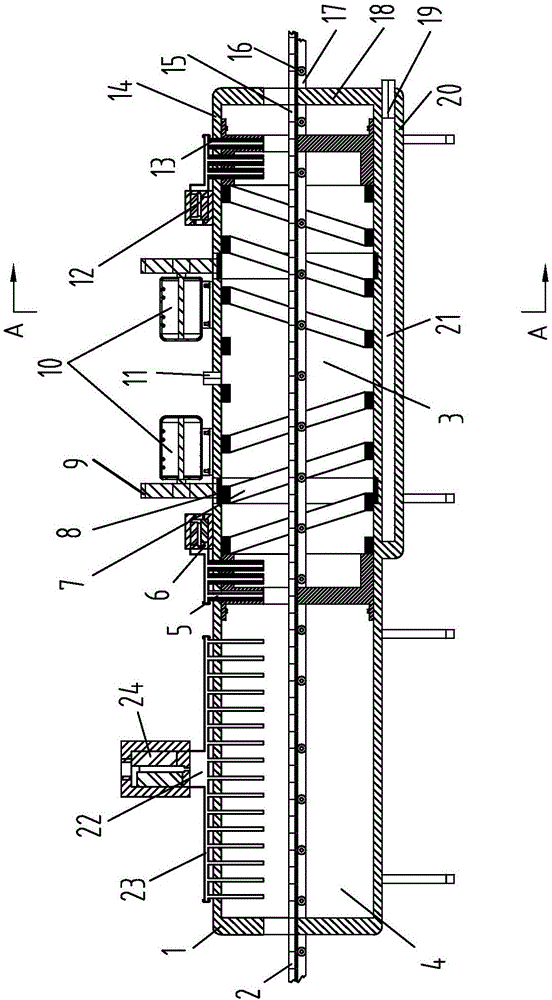 Acid pickling and cleaning tank for pneumatic flow-guiding automatic fasteners