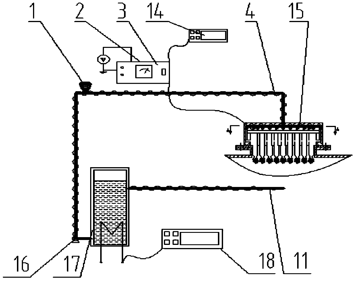 Surface membrane coagulation technology and device for efficiently removing fire coal flying ash microspheres