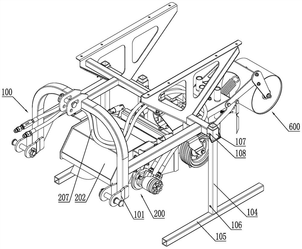 Soil preparation mechanism for wheat drill suitable for sticky heavy soil in rice stubble field