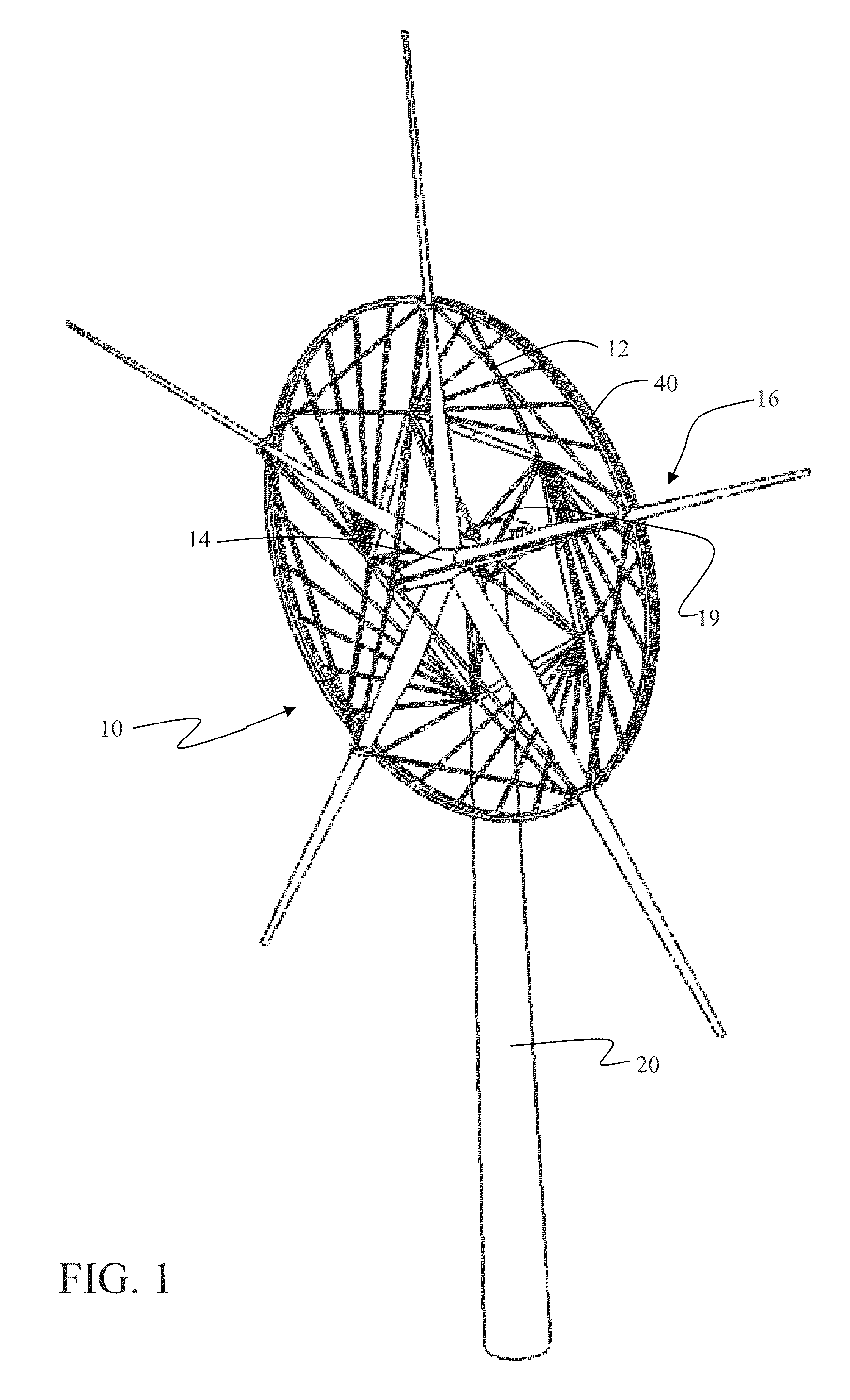 Direct drive distributed generator integrated with stayed rotor