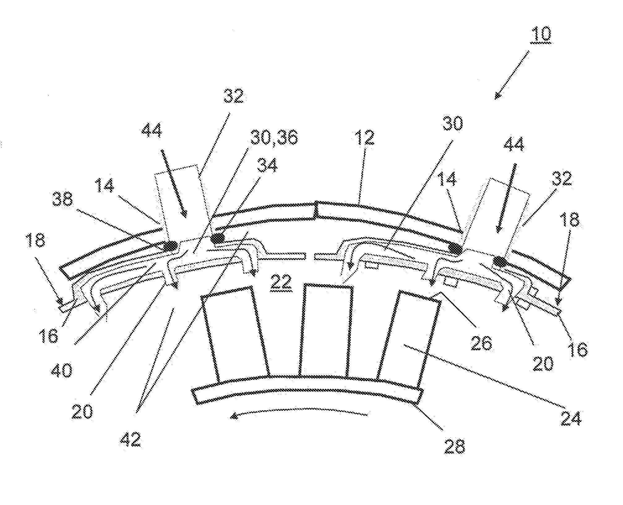 Housing for a compressor of a gas turbine, compressor, and method for producing a housing segment of a compressor housing